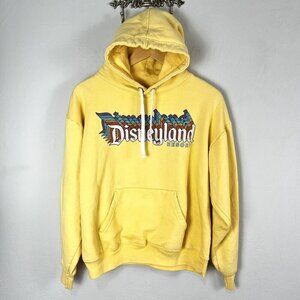 Disneyland Resort Pale Yellow Retro Hoodie Disney Sweatshirt Size Medium